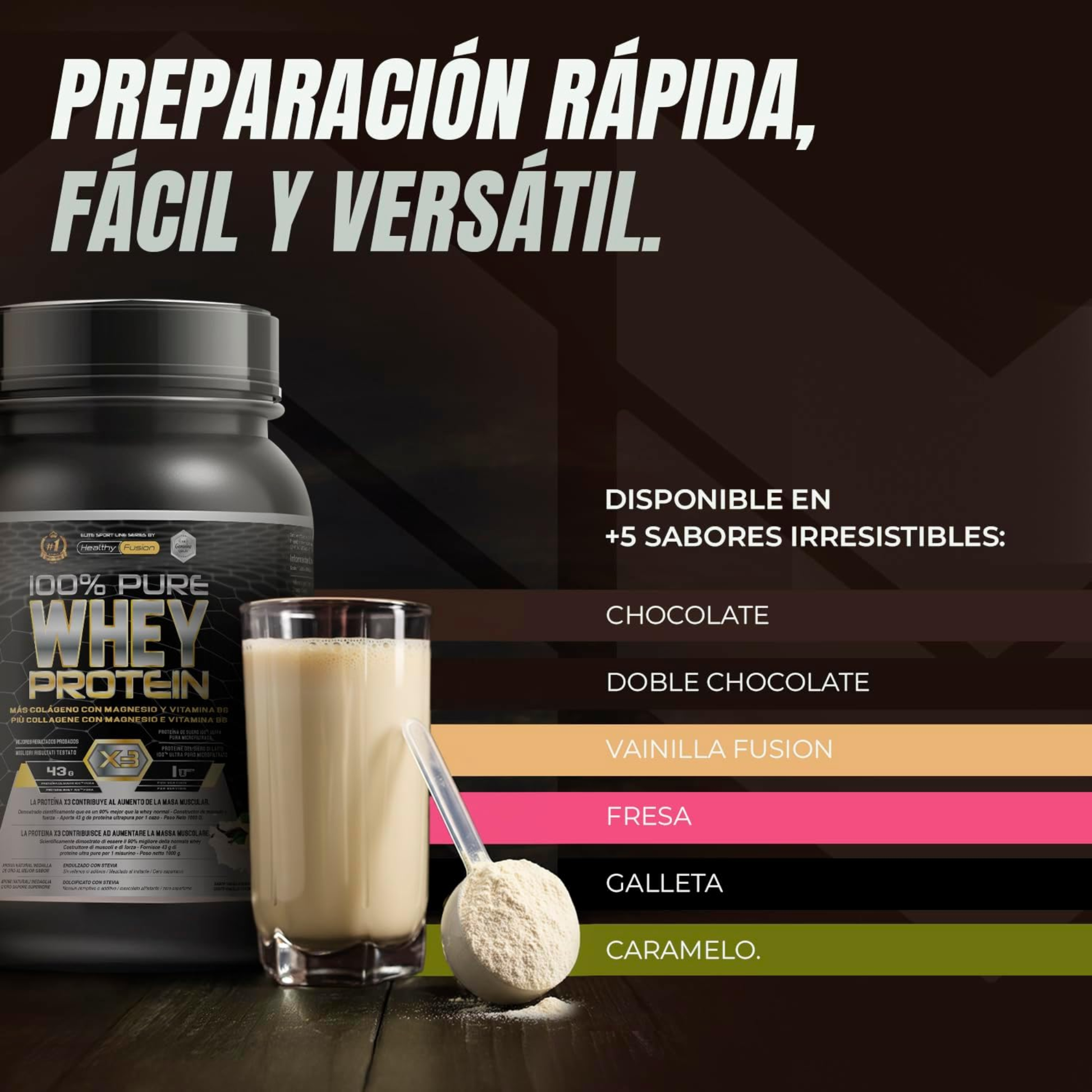 Whey Protein Vainilla - HealthyFusion