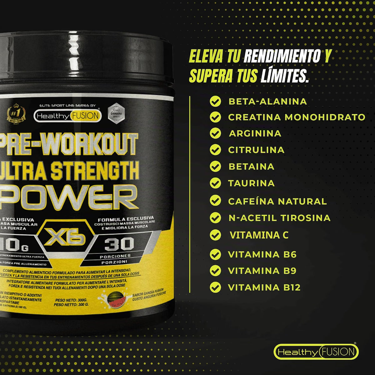 PREWORKOUT SANDÍA - HealthyFusion