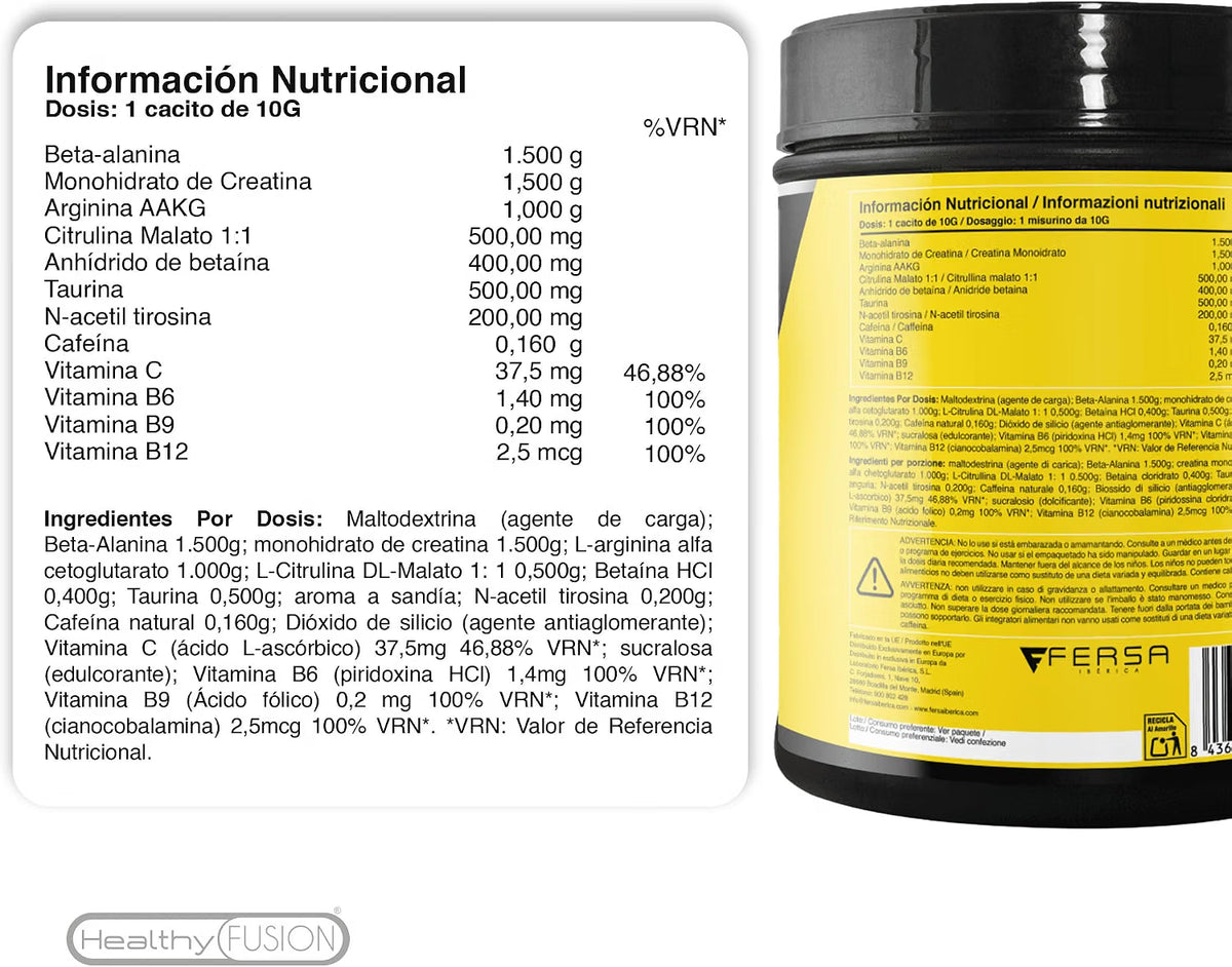PREWORKOUT SANDÍA - HealthyFusion