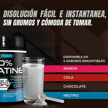 CREATINA 100% PURA Sin Sabor - HealthyFusion