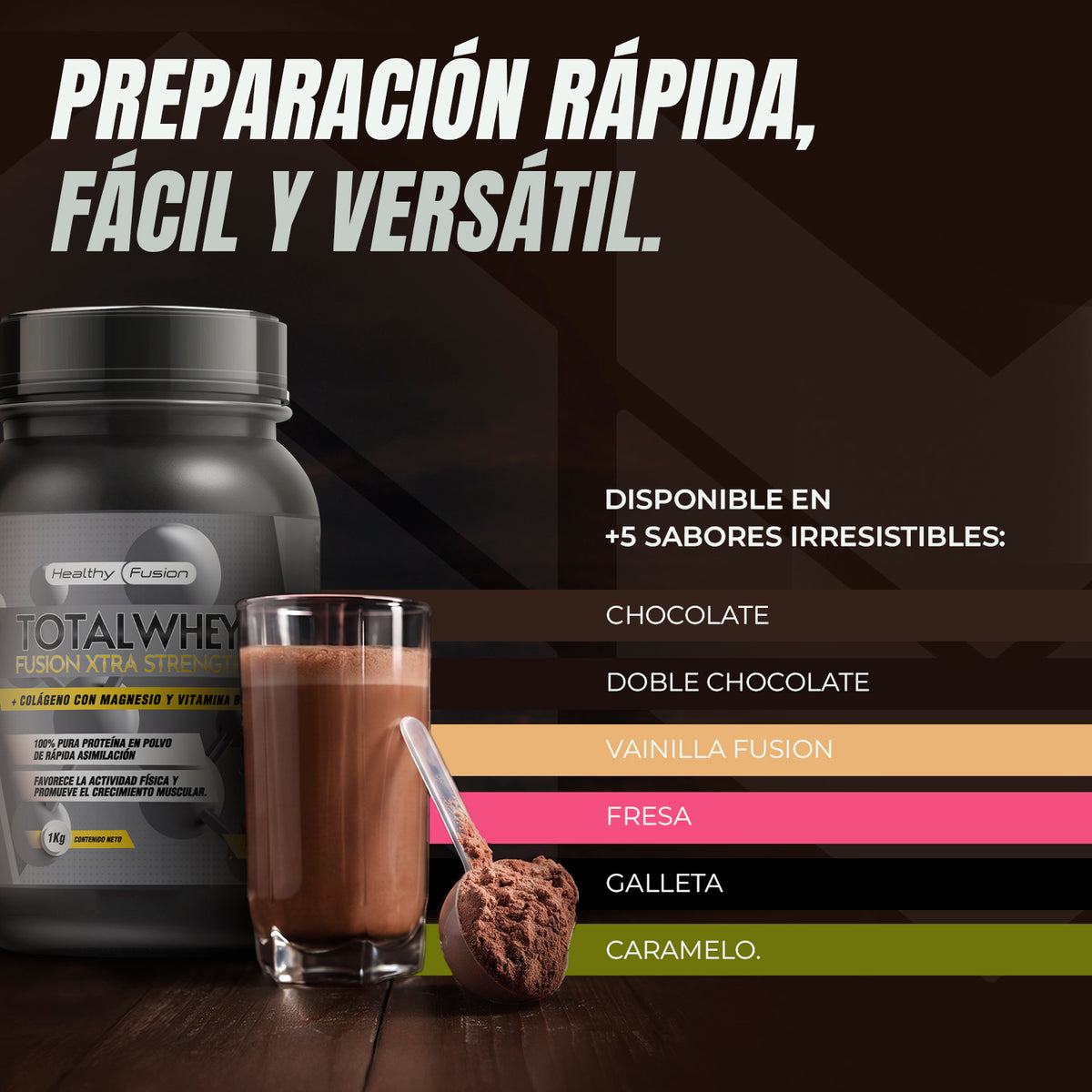 Whey Protein Doble Chocolate - HealthyFusion